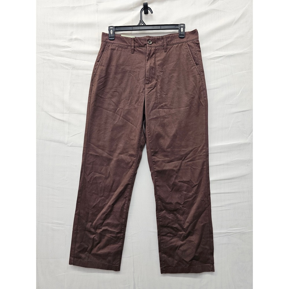 Goodfellow & Co Mens Relaxed Chino Pants Brown Cotton Blend Casual Size 32x32